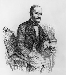 Porträt von Raffaele Busacca dei Gallidoro (1810-1893), italienischer Politiker und Ökonom, Gravur