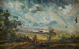 Plein Air Skizze einer Bucht von John (manner of) Constable