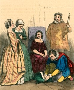 Aschenputtel probiert den Glasschuh an von John Absolon