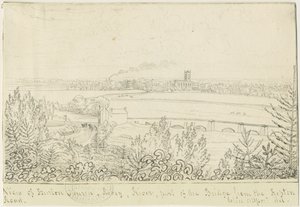 Burton-upon-Trent: Feder- und Tintenzeichnung, undatiert [1799-1854] von John Allport