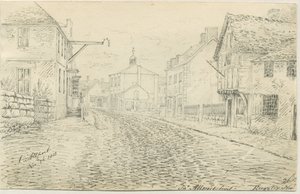 Rugeley Stadt: Feder- und Tuschzeichnung, 26. November 1813