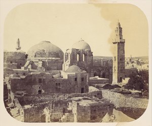 Kuppel des Heiligen Grabes, Jerusalem, 1860er Jahre von John Anthony