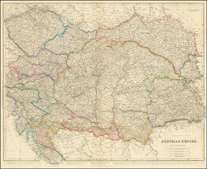 Karte des österreichischen Kaiserreichs von 1858 von John Arrowsmith