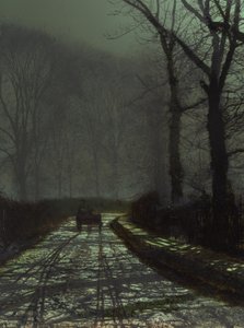 Gassenszene bei Nacht von John Atkinson Grimshaw
