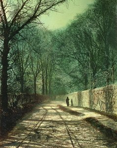 Baumschatten auf der Parkmauer, Roundhay, Leeds