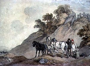 Karren und Team an einer Kiesgrube von John Augustus Atkinson