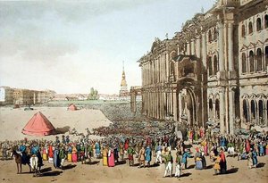 Öffentliches Fest, vom Künstler radiert, veröffentlicht 1804 von John Augustus Atkinson