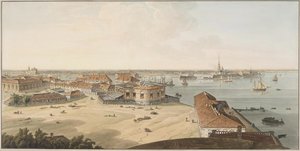 Blick auf die Landzunge der Wassiljewski-Insel und die Peter-und-Paul-Festung, Zwischen 1802 und 1805