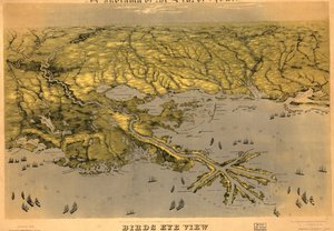 Vogelperspektive von Louisiana, Mississippi, Alabama und Teil von Florida