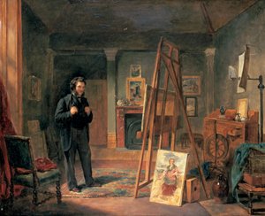 Porträt von Thomas Faed in seinem Studio, 19. Jahrhundert von John Ballantyne