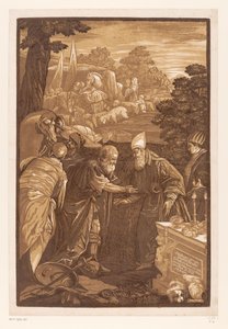 Abraham und Melchisedek von John Baptist Jackson