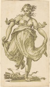 Tanzende Nymphe mit Bogen und Pfeilen von John Baptist Jackson