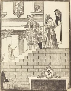 Darstellung der Jungfrau im Tempel (rechte Tafel) von John Baptist Jackson after Titian
