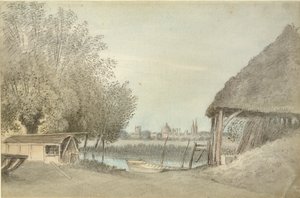 Fähre Hinksey, in der Nähe von Oxford, 15. Juni 1789 von John Baptist Malchair