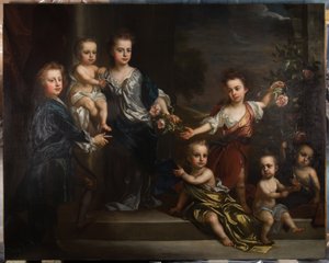 Porträt von sieben Kindern von Charles Seymour, 6. Herzog von Somerset