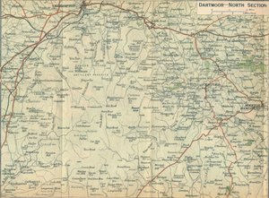 Dartmoor - Nordabschnitt von John Bartholomew