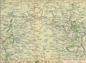 Dartmoor - Südlicher Abschnitt, 20. Jahrhundert von John Bartholomew