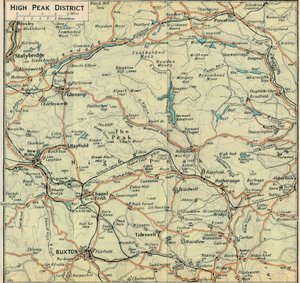 High Peak District, 20. Jahrhundert von John Bartholomew