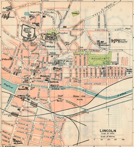 Lincoln, 20. Jahrhundert von John Bartholomew