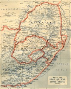 Karte des Kriegsschauplatzes in Südafrika, 1901