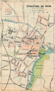 Stratford-upon-Avon, 20. Jahrhundert von John Bartholomew