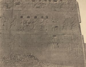 Edfu-Skulpturen und Inschriften auf der orientalischen Seite, 1854 von John Beasley Greene