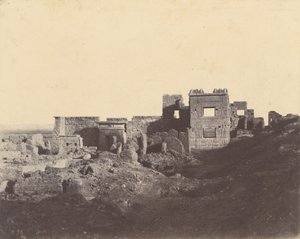 Médinet Habou. Blick vom Eingang des Palastes von Ramses Méiamoun