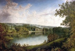 Newstead Abbey, Nottinghamshire, vom oberen See von John Bell