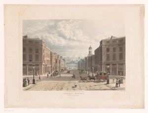 Gezicht op Regent Street, Londen vanaf Picadilly Circus von John Bluck