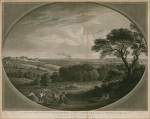 Ein Nordblick auf die Städte London und Westminster mit einem Teil von Highgate von John Boydell