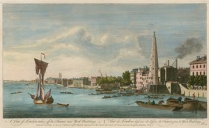 Ansicht von London von der Themse bei den York Buildings von John Boydell