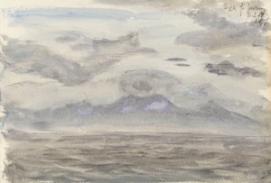 Meereslandschaft mit bewölktem Himmel von John Brett