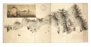 Militärische Vermessung des Teils von St. Lucia, der von den britischen Streitkräften von Dezember 1778 bis Januar 1784 besetzt war, als die Insel an die Franzosen zurückgegeben wurde