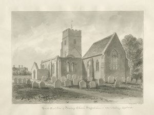 Armitage Kirche: Sepia-Zeichnung von John Buckler