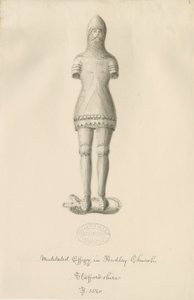 Audley Denkmäler - "Audley Ritter": Sepiazeichnung, 1840