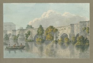 Burton-upon-Trent Brücke und Stadt von John Buckler