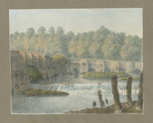 Burton-upon-Trent Brücke und Stadt von John Buckler