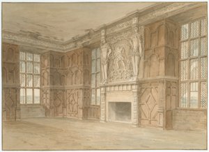 Hardwick Hall [Alt], Derbyshire - Innenansicht eines Raumes von John Buckler