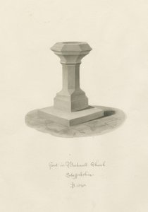 Taufbecken in der Bucknall Kirche
