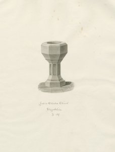 Taufbecken in der Ellastone Kirche von John Buckler