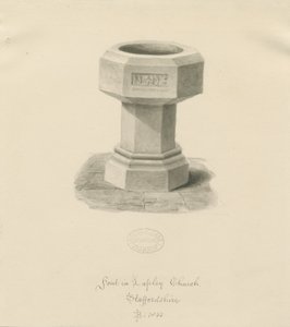 Taufbecken in der Lapley Kirche