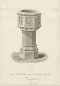 Taufbecken in Norton Canes Kirche (1843) von John Buckler