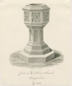 Taufbecken in der Trentham Kirche