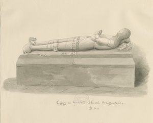 Gnosall Kirche - Effigie von John Buckler