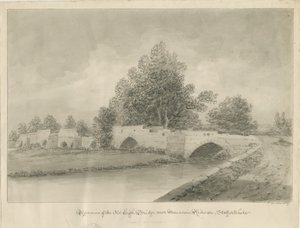 Handsacre - Alte Hohe Brücke: Sepiazeichnung, 1839