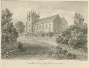 Horton Kirche: Sepia-Zeichnung von John Buckler