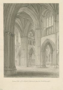 Innenraum der Lichfield Kathedrale - Kreuzung vom Nordquerschiff