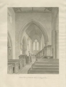 Innenraum der Standon Kirche von John Buckler