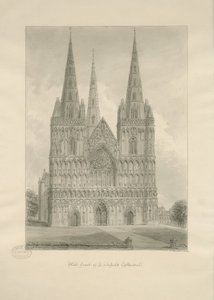 Lichfield Kathedrale - Westfront von John Buckler