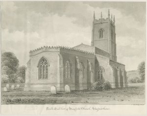 Mayfield Church: Sepiazeichnung, 1844